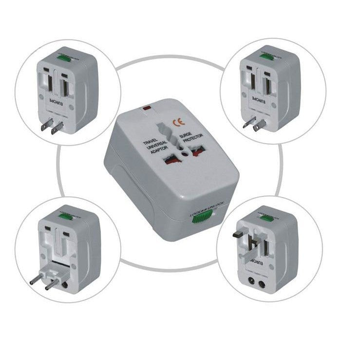 Universal Travel Adapter / All IN1 Home Adaptor Traveler EU AU UK US Plug Colokan Cteker Stop Kontak