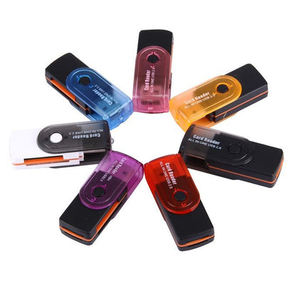 Card Reader All in One ( 4in1 ) Multi Memory Converter To Flashdisk 4 slot model putar serbaguna