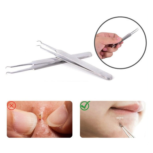 Pinset Jepit Komedo Stainless Steel Blackhead Tweezer / Alat Capit Untuk Menghilangkan Komedo / Penjepit Komedo