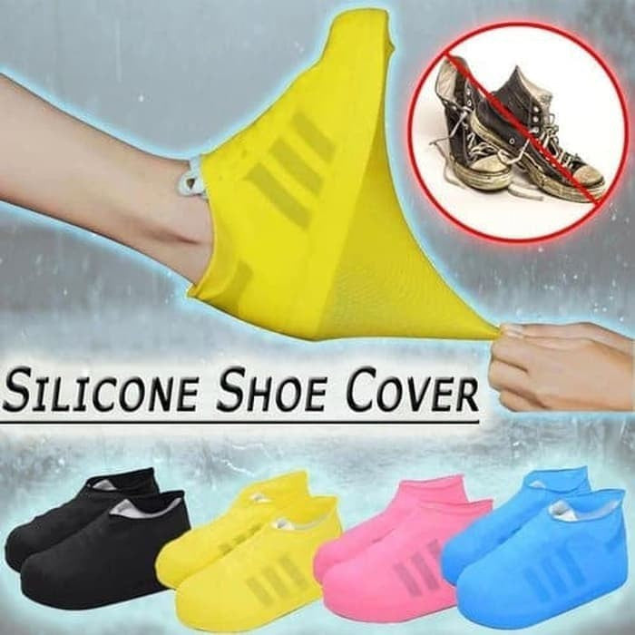 Cover Sepatu Karet Silicone Anti Air Sarung Pelindung Waterproof Silikon Shoes boots sendal kaki