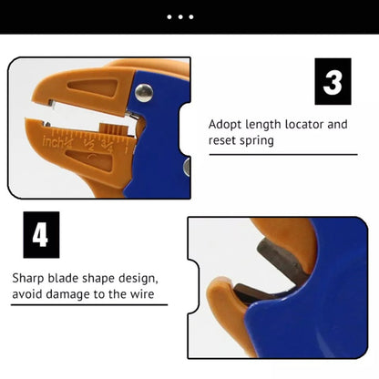 Tang Pengupas dan Pemotong Kabel Listrik 2in1 / Alat Pembuka Kulit Kabel UTP LAN Automatic Wire Cable Stripper Peralatan Perkakas Tangan Multifungsi Cable Tunggal Ganda Datar Multi