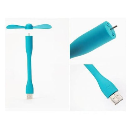 Kipas Angin USB Mini 2 Baling Flexibel / Portable Travel Fan Colok Powerbank Laptop CPU Kecil Warna