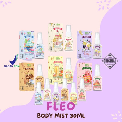 Body Mist By FLEO 30ml BPOM / Parfum Pengharum Badan Wanita Wangi Tahan Lama / Body Spray Parfume Travel Size 30 ml Pewangi Baju Semprot Travel size