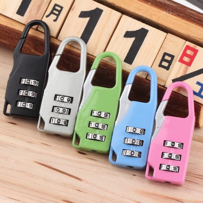 Gembok Tas Koper Kode Angka Gembok Numeric Padlock Colorfull Kunci Tas Ransel Kombinasi Anti Maling