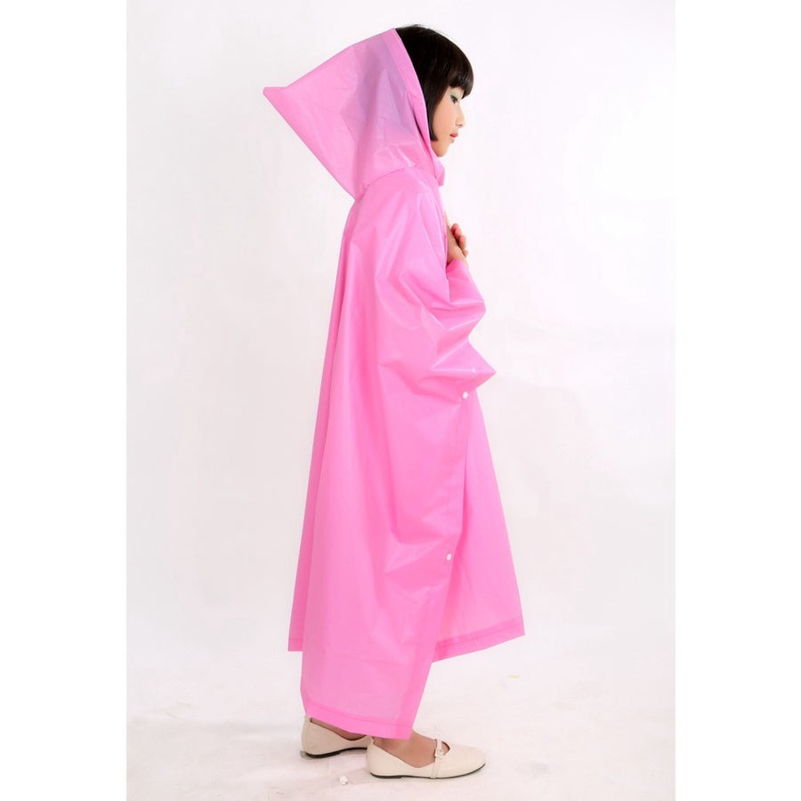 Jas Hujan Anak Model Poncho Waterproof Bahan EVA Tebal / Jas Hujan Mantel Korea + Hoodie Semi Transparan Anti Air Jubah Kelelawar Musim Ujan Motor Anti Basah Tidak Panas Kaku Sobek Children Travel Raincoat Lightweight Unisex Reusable Laki Laki Perempuan