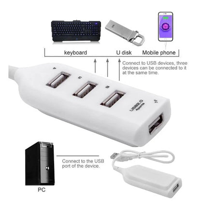 USB HUB 4in1 4 Port Output Colokan Flashdisk Mouse Speaker For Laptop Pc Komputer