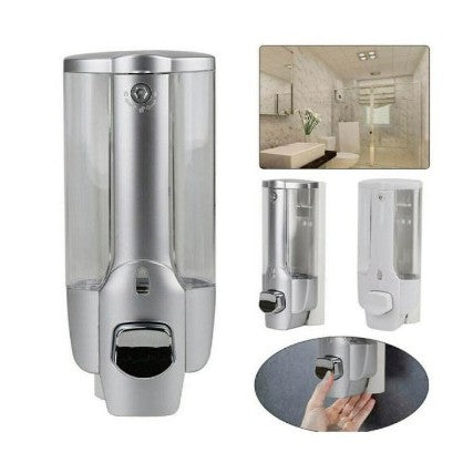 Dispenser Sabun Cair 1 Tabung 350ml Tempat Botol Isi Ulang Soap Single Lock Sanitizer Tempel Dinding Gantung