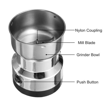 Alat Penggiling Biji Kopi Elektrik Coffee Grinder Bahan Stainless Steel Anti Karat Blender Giling Kacang Serbaguna