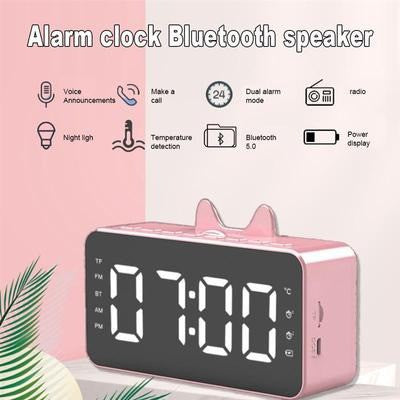 SPEAKER JAM BLUETOOTH Desktop Alarm Q9 LED Digital Clock Display Smart Weaker Portable Wireless