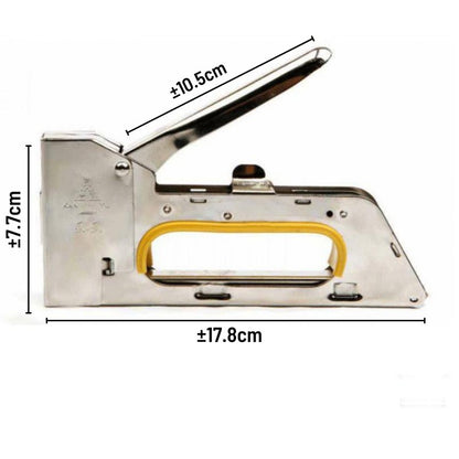 Stapler Tembak / Gun Tacker 13/4-6-8mm Powerful Staples / Steples Cekrekan Stepler Pengokot Buku Kayu / Alat Jepret Pemasangan Sarung Sofa Jok Kulit Kendaraan Motor Dekorasi Canvas Kain Wallpaper