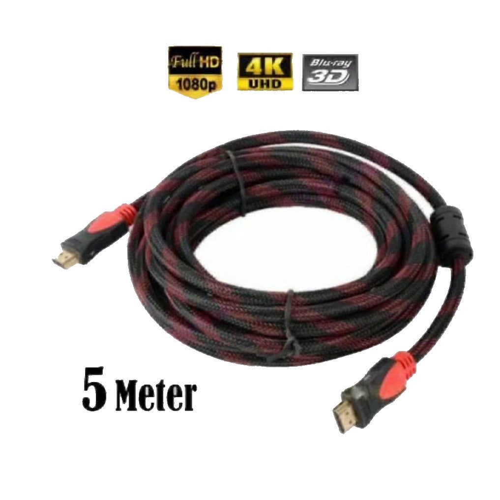 Kabel Sambungan 1.5 Meter 3 Meter 5 Meter Serat Jaring High Quality Male to Male Extender 1080P Penghubung HD ke TV Proyektor Monitor