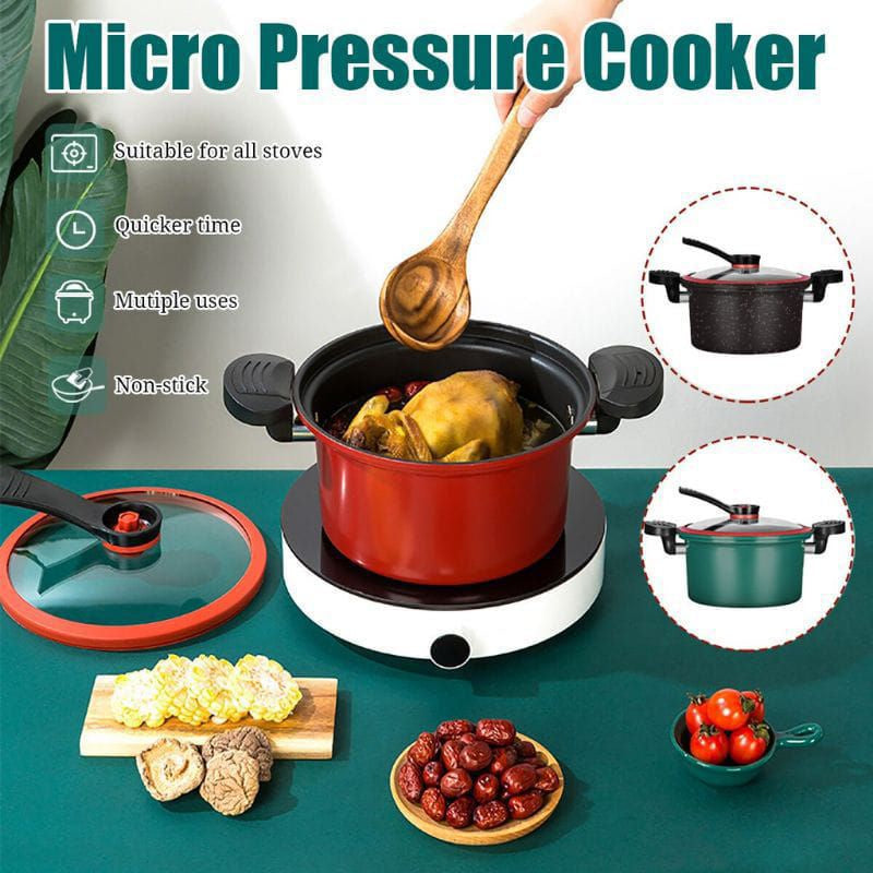 Panci Presto Anti lengket 3.5 Liter / Slow Cooker Low Pressure Pot 3.5L / Panci Tempat Memasak Pelunak Daging & Ayam / Slowcooker Serbaguna Untuk Hadiah Kado Pernikahan Pindahan Rumah Baru Bayi Lahir Mpasi