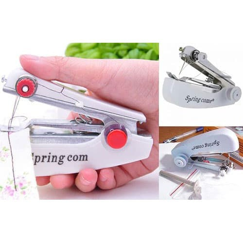 Mesin Jahit Mini Portable / Steples Mesin Jahit Tangan Manual / Spring Come Mini Sewing Kit Stapless / Souvenir Wedding Pernikahan Unik Lucu