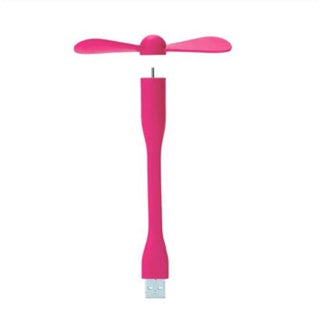 Kipas Angin USB Mini 2 Baling Flexibel / Portable Travel Fan Colok Powerbank Laptop CPU Kecil Warna