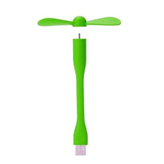 Kipas Angin USB Mini 2 Baling Flexibel / Portable Travel Fan Colok Powerbank Laptop CPU Kecil Warna