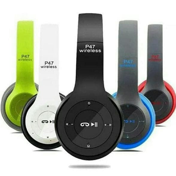 HEADPHONE BLUETOOTH P47 Headset Bando Gaming Lipat Wireless Audio Stereo Super Bass 5.0 EDR Travel