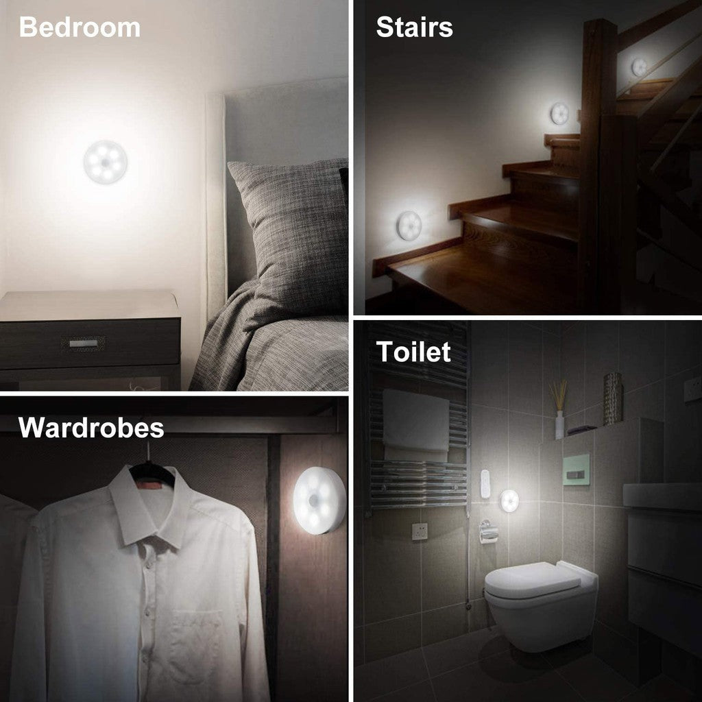 Lampu Tidur LED Sensor Gerak Otomatis Nyala / Night Light Infrared Motion / Lamp Emergency Rechargeable Cahaya Lampu Daya Rendah Low Watt