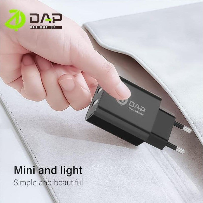 Adaptor Charger DAP D-A4 2.4A Dual 2 Port USB Output Adapter Kepala kabel Fast Charging batok charge