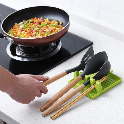 Tatakan Tutup Panci Spatula Sutil / Holder Penyangga Peralatan Masak Alat Dapur / Alas Wadah Tempat Centong Nasi Sumpit Sendok Sayur Kitchen Equipment Shelving Serbaguna