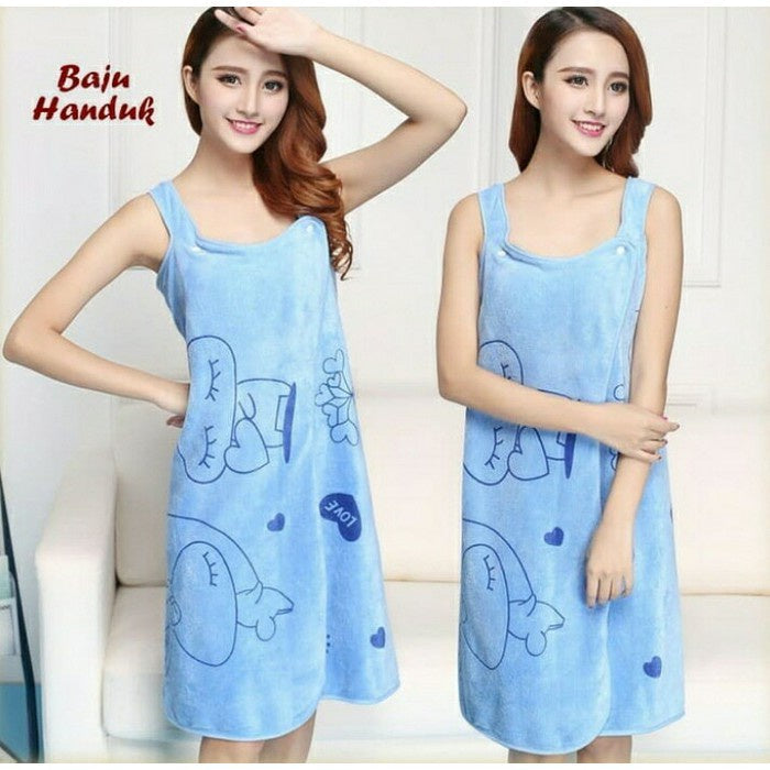 Baju Handuk Mandi Karakter Wearable Towel Kimono Renang Multifungsi / Bath Towel