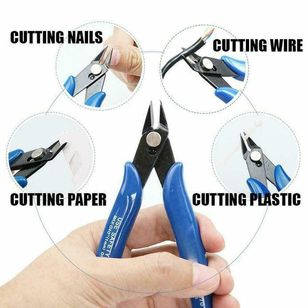 Tang Potong Gulungan Kawat 170 Mini Plier Wire Cutter Tang Biru 5Inch Alat Pemotong Kawat Kabel Elektronik Serbaguna