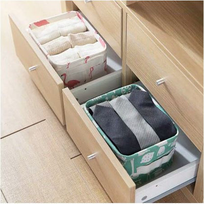 Keranjang Lipat Storage Box Organizer Kanvas Kotak Penyimpanan Tempat Wadah Aksesoris Mini Multifungsi Lucu