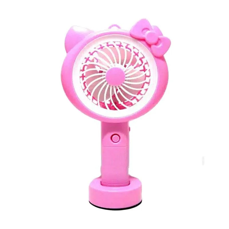 Kipas Angin Tangan Karakter + Lampu LED Handy Mini Fan Stand SX-109