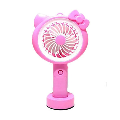 Kipas Angin Tangan Karakter + Lampu LED Handy Mini Fan Stand SX-109