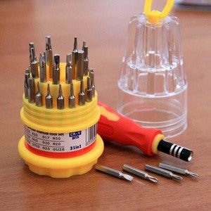 Obeng Set 31in1 Toolkit screwdriver kepala ujung minus plus bunga T4 T5 T6 T7 T8 T15 T20 all in 1