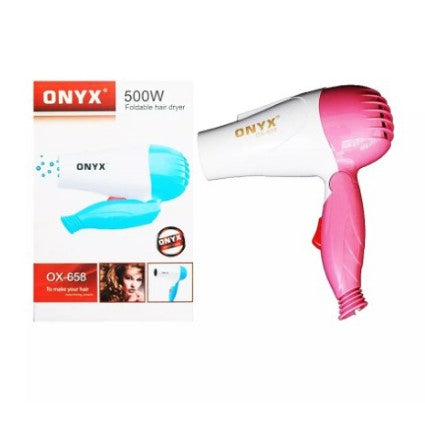 Hair Dryer Lipat Mini Alat Pengering Rambut Onyx OX-658 HairDryer 500 Watt Blow MURAH