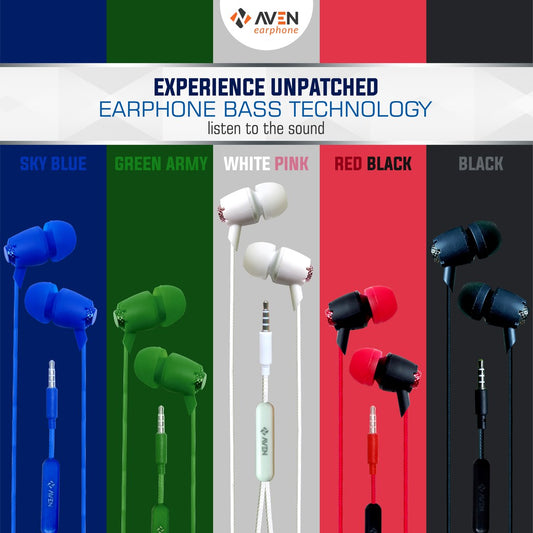 Earphones AVEN N21 Premium Sound Handsfree / Headset / Earbud - Hijau