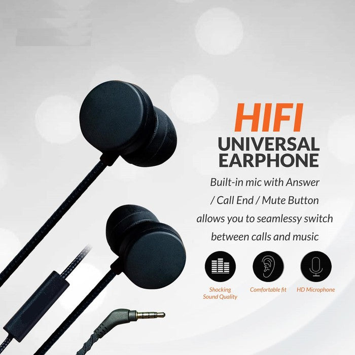 Earphone N18 Sport Sound Nylon Headset Handsfree Cable Premium