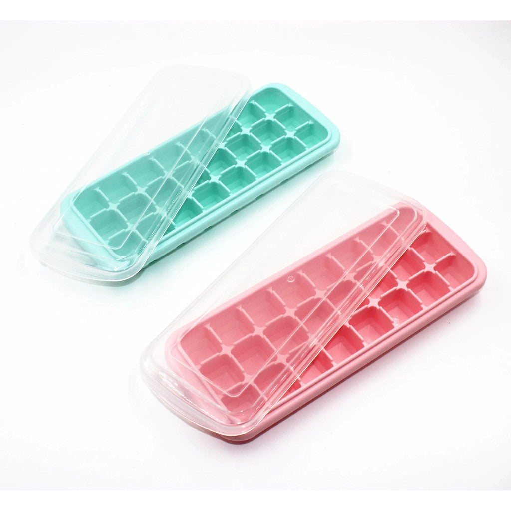 Cetakan Es Batu Cokelat Jelly Silicone 24 & 36 Sekat Ice Cube Tray Mold Dengan Penutup Food Grade Anti Pecah Alat Cetak Coklat Kotak Silikon