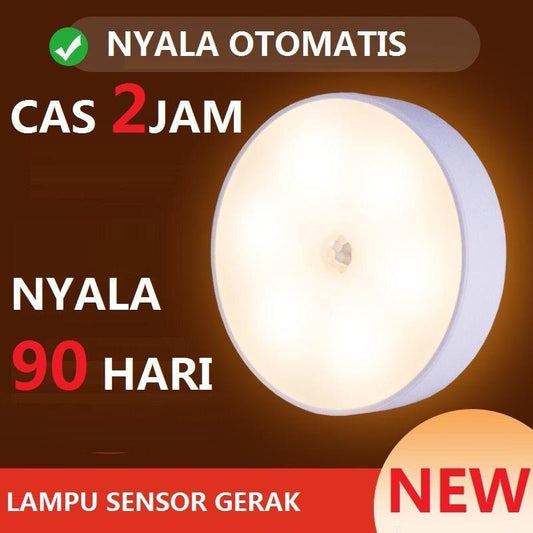 Lampu Tidur LED Sensor Gerak Otomatis Nyala / Night Light Infrared Motion / Lamp Emergency Rechargeable Cahaya Lampu Daya Rendah Low Watt