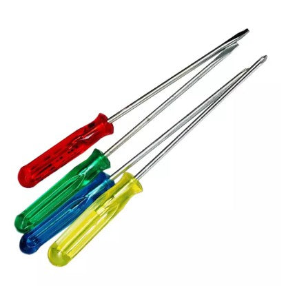 Obeng Set 4Pcs Screwdriver Tools Plus Min 4mm 5mm + - Multifungsi Perkakas Tangan 4in1 Screw Drivers Minus Obeng Bunga