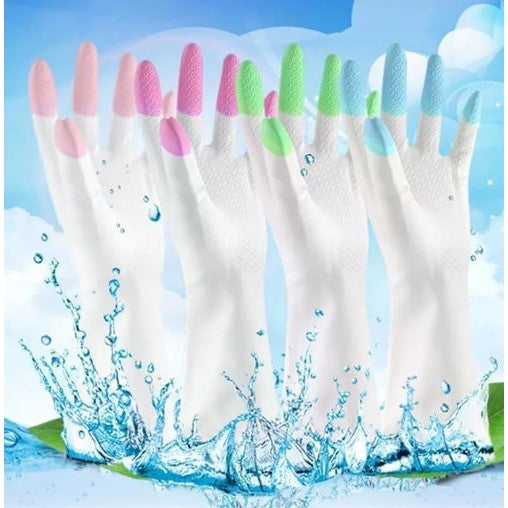 Sarung Tangan Cuci Piring Rubber Glove Karet Anti Air Panjang Cleaning Service latex Waterproof