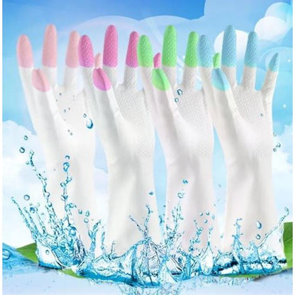 Sarung Tangan Cuci Piring Rubber Glove Karet Anti Air Panjang Cleaning Service latex Waterproof