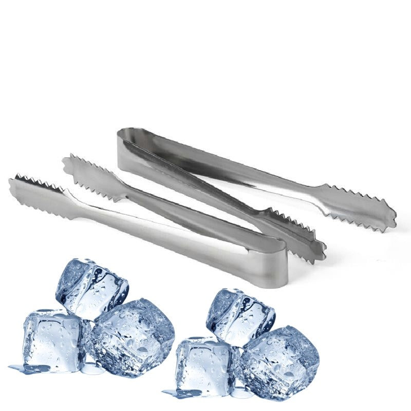 Penjepit Multifungsi Jepitan Mini Stainless Steel / Capitan Es Batu Salad Buah Gorengan Kue Roti BBQ Barbeque Ice Cube Gula Batu / Pinset Alat Jepit Makanan Food Tong Tongs Thongs Serbaguna