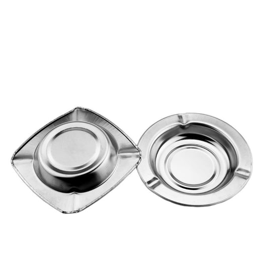 Asbak Rokok Stainless Steel Anti Karat 12 cm / Tempat Abu Ampas Rokok Wadah Bulat Tatakan Mangkok Sampah / Ashtray Cigarette Seng Simple Untuk Souvenir Pernikahan Cafe Hotel Resto Kantor