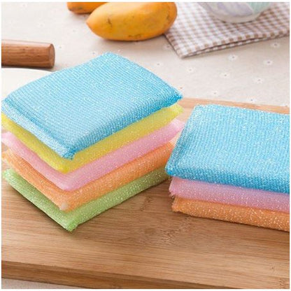 Spons Cuci Piring Warna Warni Spon Sponge Sabut Jaring Alat Dishwashing Dapur Masak Busa Serbaguna