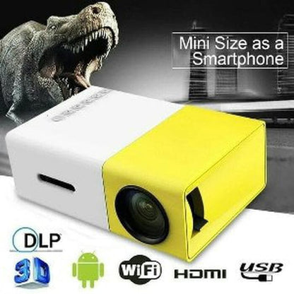 Super Mini Proyektor YG-300 Pembesar Layar LED Portable Projector Home YG300 TV Bioskop Rumah Remote