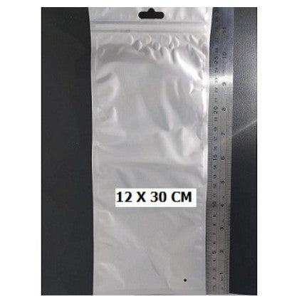 Plastik Klip Susu 12X30 Cm (ISI 100) Ziplock Putih Packing Plastic Zipper Zip Lock Ukuran Aksesoris