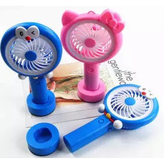 Kipas Angin Tangan Karakter + Lampu LED Handy Mini Fan Stand SX-109