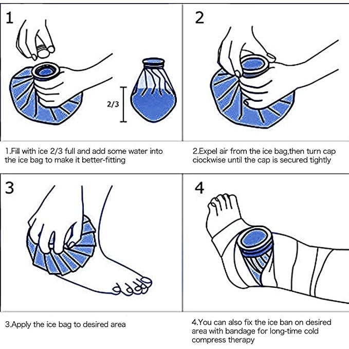 Ice Bag Kompres Cold & Hot Pack Kantong Air Panas Dingin Mini Kain Perut Kaki Kepala Demam Memar