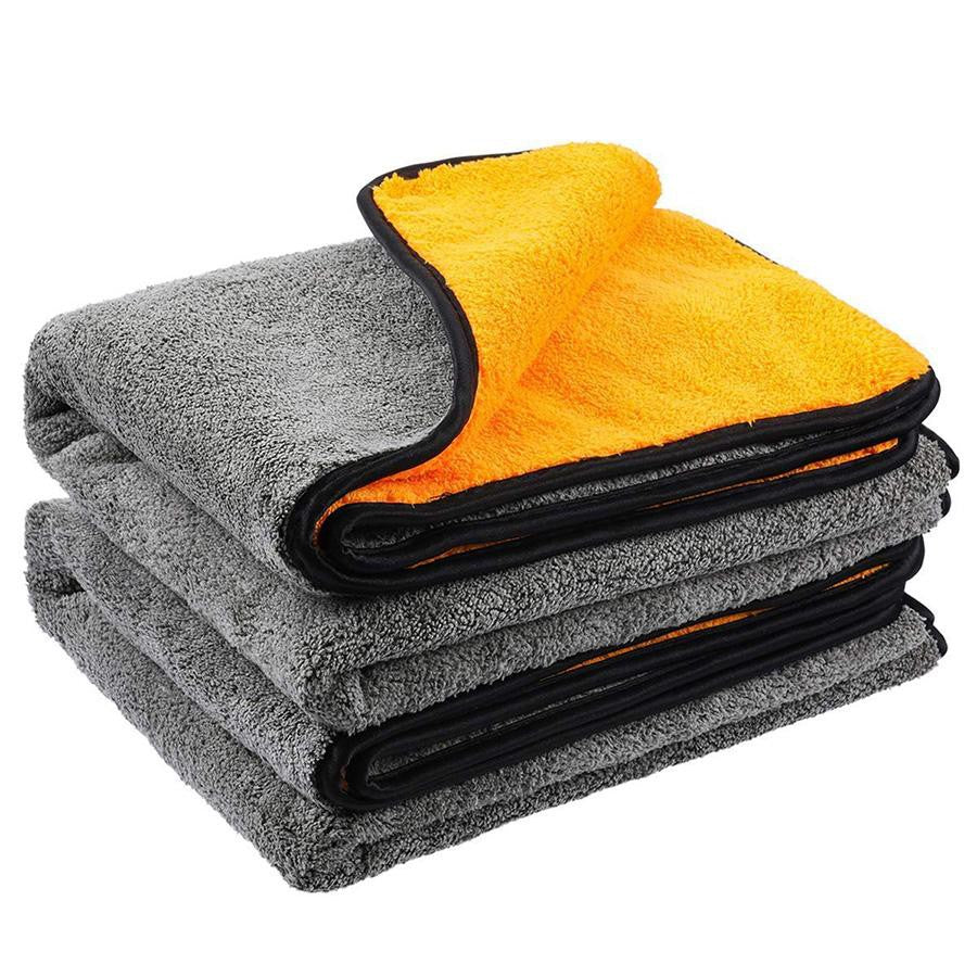 Kain Lap Microfiber Serbaguna 30x40Cm 25x25cm 30x30cm 2 Sisi Bulu Halus Super Tebal Daya Serap Air Cleaning Cloth Multifungsi Handuk Pembersih Kotoran Dapur Mobil Motor Rumah Tangga