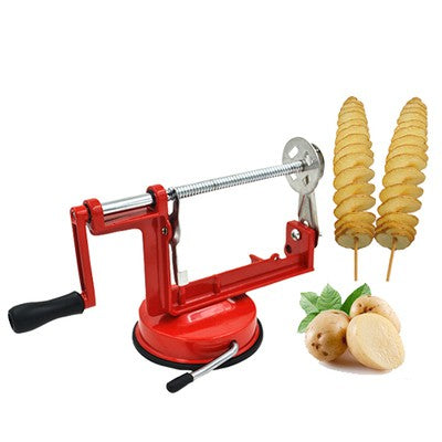 Spiral Potato Slicer Chips Pengiris Pemotong Serutan Parutan Putar Ulir Keripik Kentang Ubi Singkong