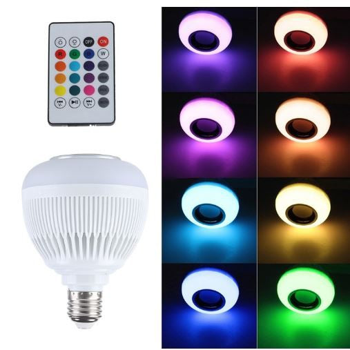 Lampu + Speaker Bluetooth 2in1 BOHLAM 6W LED Disco RGBW Remote Control 6watt Music RGB Party Lamp