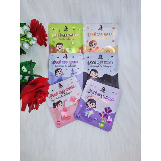 Masker Wajah MILOFA - Peel Off Mask 10Gr Original BPOM / Masker Lumpur Pengangkat Komedo / Blackhead Mask 10Gram Pelembab Mencerahkan Kulit Muka Jerawat Collagen Sachet