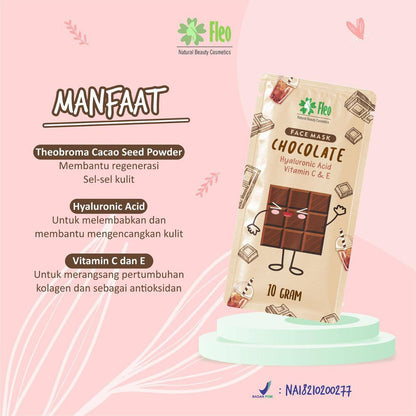 Masker Wajah Organik FLEO Face Mask 10Gr Bubuk Powder Original BPOM Vitamin C E Jerawat Kulit Kering