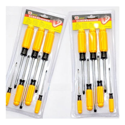 Obeng Set 7 Pcs Kepala Magnet Fatick Screwdriver Tools Multifungsi Batang Mata + - Bunga Min Plus